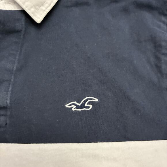 Hollister Polo Shirt Men's L Red, White, Blue Logo Colorblock Golf Preppy - Picture 2 of 9